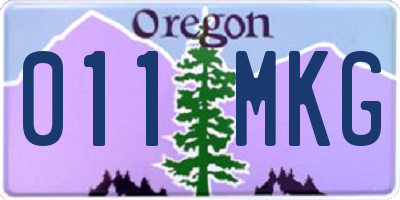 OR license plate 011MKG