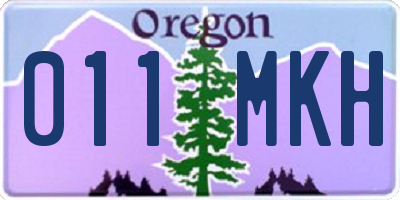 OR license plate 011MKH