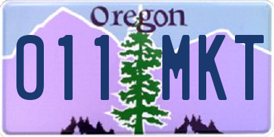 OR license plate 011MKT