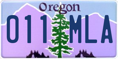 OR license plate 011MLA