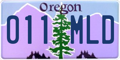 OR license plate 011MLD