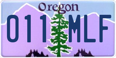OR license plate 011MLF