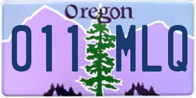 OR license plate 011MLQ