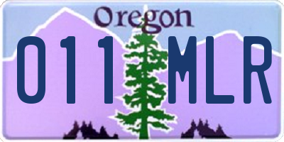 OR license plate 011MLR