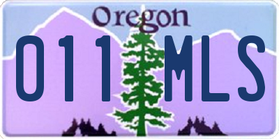 OR license plate 011MLS