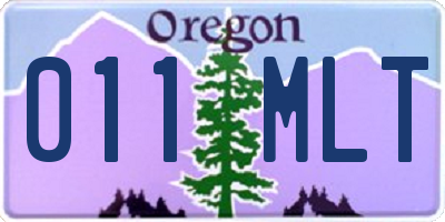 OR license plate 011MLT