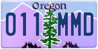 OR license plate 011MMD