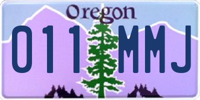OR license plate 011MMJ