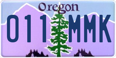 OR license plate 011MMK