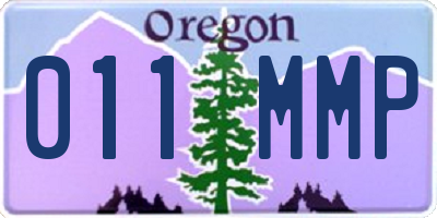 OR license plate 011MMP