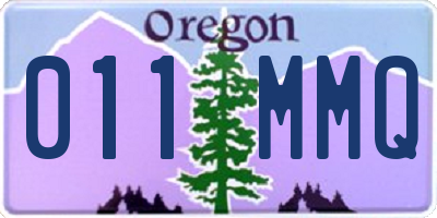 OR license plate 011MMQ