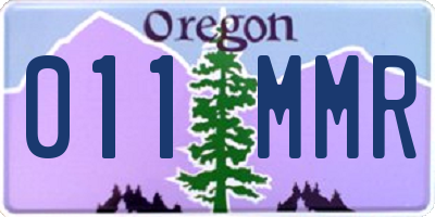 OR license plate 011MMR