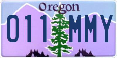 OR license plate 011MMY