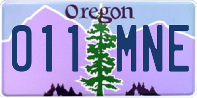 OR license plate 011MNE