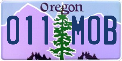 OR license plate 011MOB