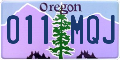OR license plate 011MQJ