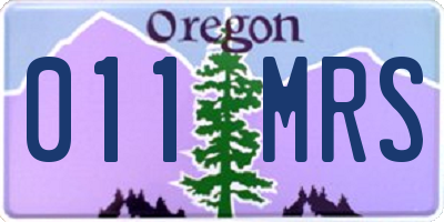 OR license plate 011MRS