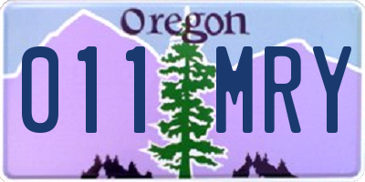 OR license plate 011MRY