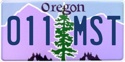 OR license plate 011MST