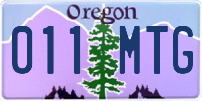 OR license plate 011MTG