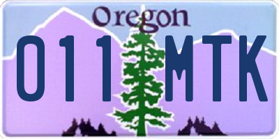 OR license plate 011MTK