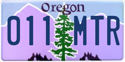 OR license plate 011MTR