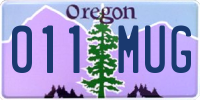 OR license plate 011MUG