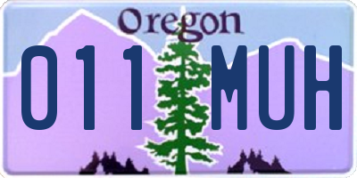 OR license plate 011MUH