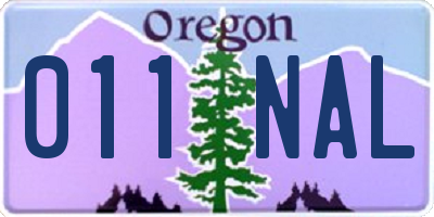 OR license plate 011NAL