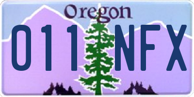 OR license plate 011NFX