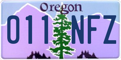 OR license plate 011NFZ