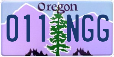 OR license plate 011NGG