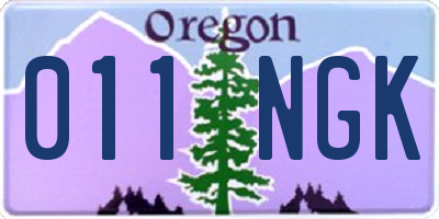 OR license plate 011NGK