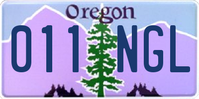 OR license plate 011NGL