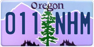 OR license plate 011NHM
