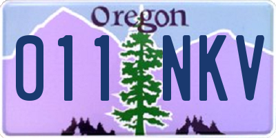 OR license plate 011NKV