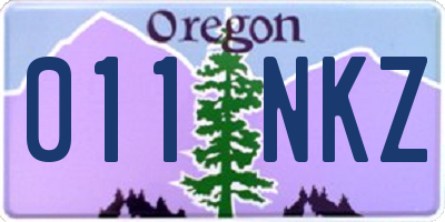 OR license plate 011NKZ