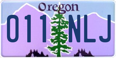 OR license plate 011NLJ