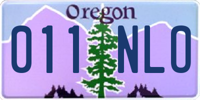 OR license plate 011NLO