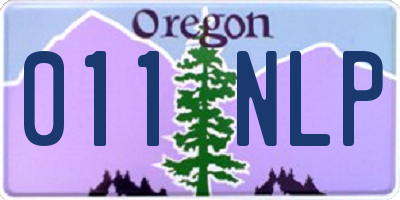 OR license plate 011NLP