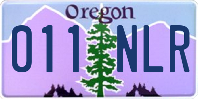 OR license plate 011NLR