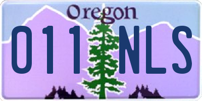 OR license plate 011NLS