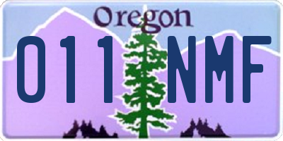 OR license plate 011NMF