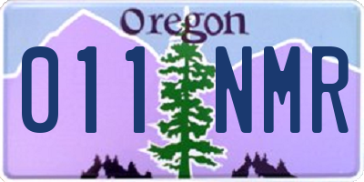 OR license plate 011NMR