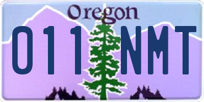 OR license plate 011NMT
