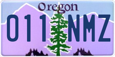 OR license plate 011NMZ