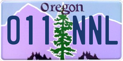 OR license plate 011NNL