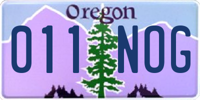 OR license plate 011NOG