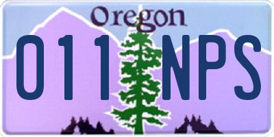 OR license plate 011NPS