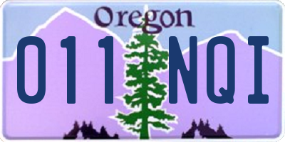 OR license plate 011NQI